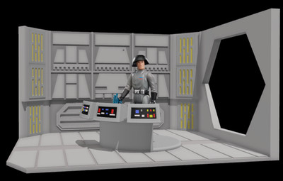 Star Wars Death Star Detention Block Diorama für 3,75 Zoll (1:18) Figur