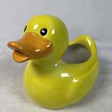 Burton Burton Yellow Duck Ceramic Planter Vase Nursery Baby Decor 6"