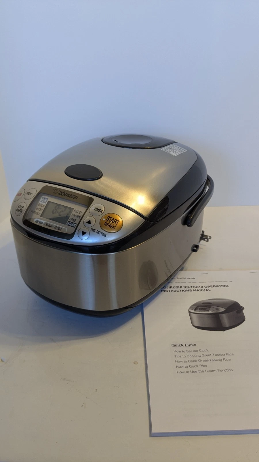 FDxEc Zojirushi NS-TSC10 5.5 Cup Rice Cooker and Warmer Gently Used. READ