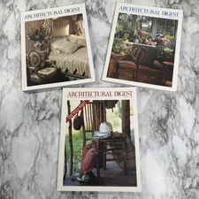 Architectural Digest Magazines 1992 Interior Design Ads Lot of 3 Wild West
