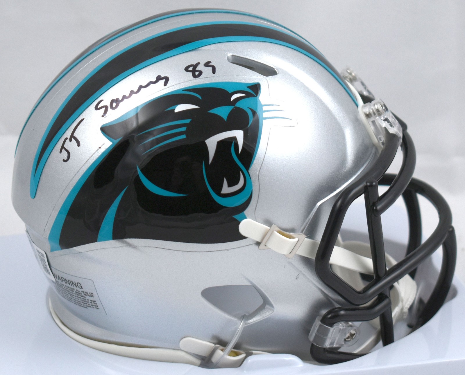 Carolina Panthers Autographed Signed Carolina Panthers Ja'Tavion Sanders Speed Mini Helmet-Beckett W Hologram 