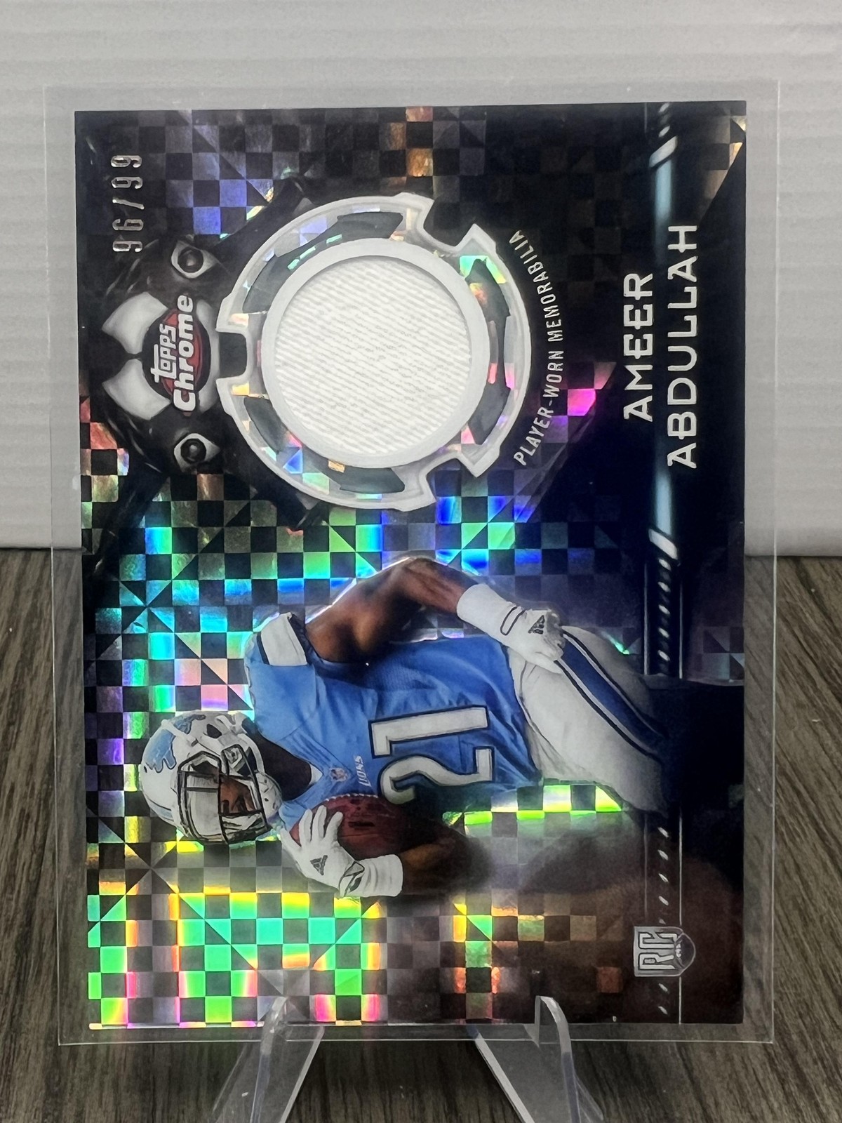 Ameer Abdullah Topps Chrome Rookie Relics #AA Rookie Relics