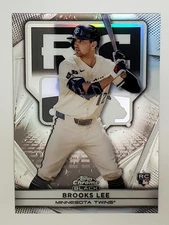 BROOKS LEE RC, Image Variation Refractor, SP, 2025 Topps Chrome Black, Twins, #8