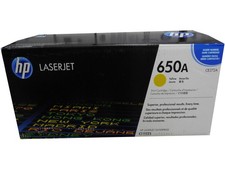 HP CE272A 650A Hewlett Packard Yellow Toner Cartridge Genuine OEM Original