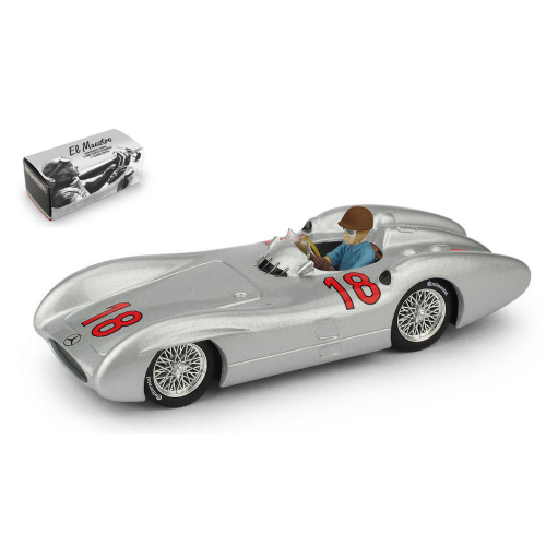 Mercedes W 196 M.Fangio 1954 N.18 France Gp World Champion With Pilote 1:43 Brum-image