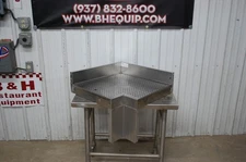 Glastender IFCA-90 Under Bar Corner 90 Degree Stainless Steel Drain Board