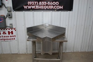 Glastender IFCA-90 Under Bar Corner 90 Degree Stainless Steel Drain Board