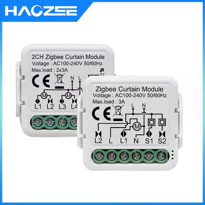 Tuya Smart ZigBee Blind Curtain Switch Module Support 2 Way Control Roller Shutt