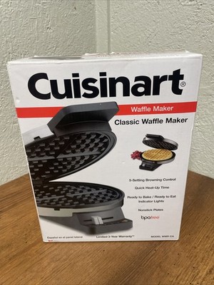 Cuisinart WMR-CA Round Classic Waffle Maker, Brushed Stainless Steel, Silver