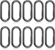 10 Pcs Carabiner Clips Locking Carabiners Aluminum Heavy Duty Chain Connector...