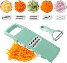 Mandoline Food Slicer for Kitchen 7-In-1 Vegetable/Cheese/Potato/Carrot/Cucumber