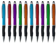 2-1 Twist Action Stylish Metallic Capacitive Stylus with Comfort Grip Ball Po...