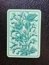 1 x Antique Wide Swap Playing Card - Flowers