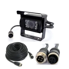 4 Pin Vehicle Backup Camera 12V-24V18 LED IR Night Vision CCD Car Rear View P...