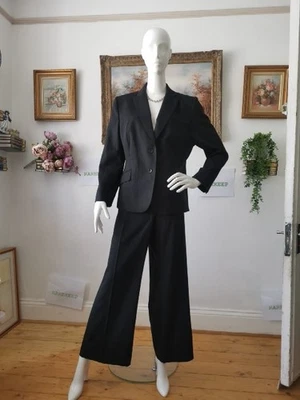 Austin Reed 18 Petite Single-Breasted Tailored Wool Blend Pinstripe Suit #A41SY# - Image 1 of 4