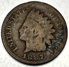 1887 Indian Head Cent Penny Good Condition 1c One Cent US Coin- 1201