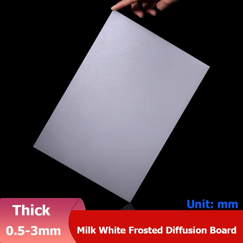 Panel difusor PP blanco lechoso esmerilado 0,5-3 mm de espesor hoja de pantalla de lámpara corte personalizado