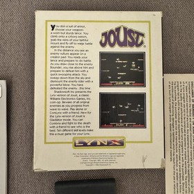 Atari Lynx - Joust - Cartridge, box & Manual - Complete. Damaged box