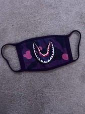 BAPE Shark Face Mask Purple Camo 