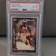 Fleer 2008-09 LeBron James #23 Cleveland Cavaliers PSA 10 Graded Card