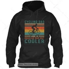 Cycling Dad Hoodie Bike Dad Gift Bicycle Rider Cyclist Vingtage Retro Sweatshirt