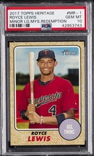 2017 TOPPS HERITAGE MINORS MYSTERY REDEMPTION #MR-1 ROYCE LEWIS PSA 10