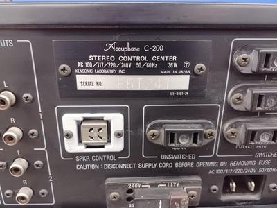 ACCUPHASE C-200 Stereo Control Amplifier PreAmplifier Preamp w
