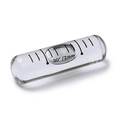Glass Vial Spirit Bubble Level No Nib 34mm x 10mm - Clear (1 11/32x 25/64 in)