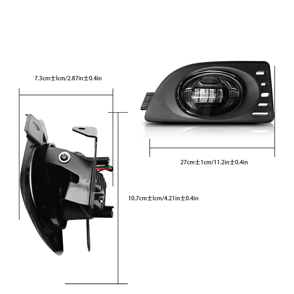 Luces antiniebla LED de lente transparente luces de parachoques delanteras para Acura RSX 2005-2007 + cableado Foto 3 de 4