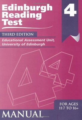 Edinburgh Reading Test 4 MANUAL:... by Edinburgh, Education Paperback / softback