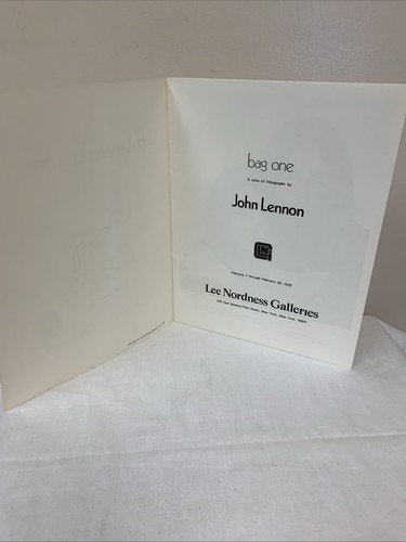John Lennon Bag One Lithographs Catalog Excellent Condition - Picture 3 of 15