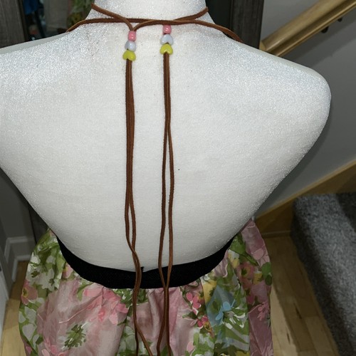 Abito donna senza marchio acquerello bouquet flirty Halter taglia small-media - Foto 5 di 12