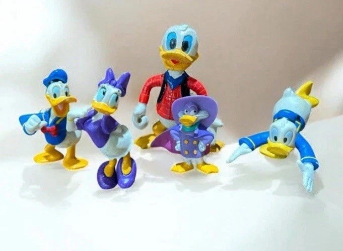 Lote De 5 Figuras De Colección Disney Pato Donald Margarita Juguetes Pato Donald Años 80 Foto 4 de 4