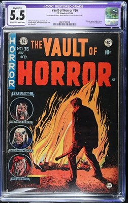 Vault Of Horror #36 CGC 5.5 -classic opium addict story- Craig story, cover, art