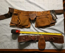 McGuire Nicholas Leather Carpenter Tool Belt Pouches Contractor Waist Apron 490x
