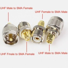 4x PL259Steckverbindersätze UHF SMA Stecker Buchse Adapter Antennentestkonverter