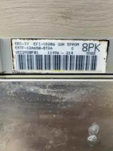 1988-1989 FORD BRONCO F150 4.9 A/T ECM ENGINE COMPUTER e8tf-12a650-bt2a - Picture 2 of 2