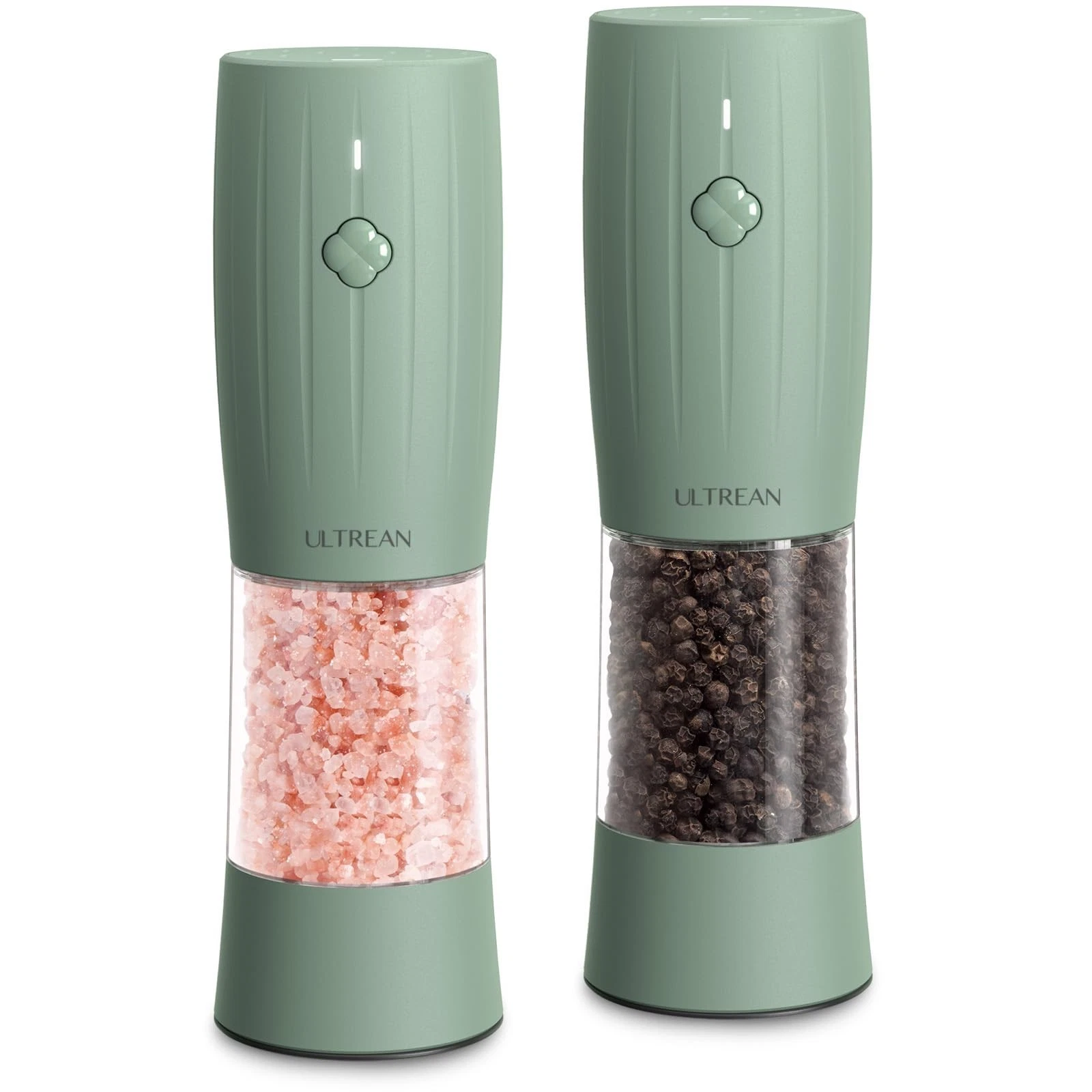 Salt and Pepper Grinder Set, Rechargeable Automatic Pepper Mill Shakers, 6 Ad...