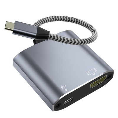 USB to HDMI 2-in-1 Adapter, Thunderbolt 3 to HDMI Adapter, USB Hub with PD Ch...