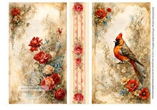 Cardinal Story | A4 Rice Paper | Paper for Decoupage | Decoupage Central