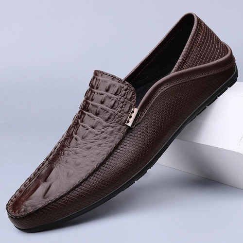  Herren Echtleder Vielseitig Business Freizeit Schuhe Weiche Sohle Flache Halbschuhe - Bild 2 von 26