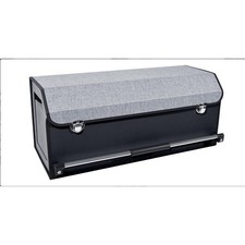 Collapsible Car Trunk Organizer W Lid Divider Vehicle Cargo Storage Box Gray