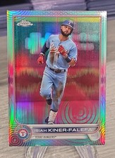 Isiah Kiner-Falefa 2022 Topps Chrome Sonic Aqua & Pink Pulse Refractor /199 #192