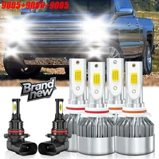 For Chevy Silverado 1500 2003-2006 LED Headlight Hi Lo Beam Fog Light Bulb Kit
