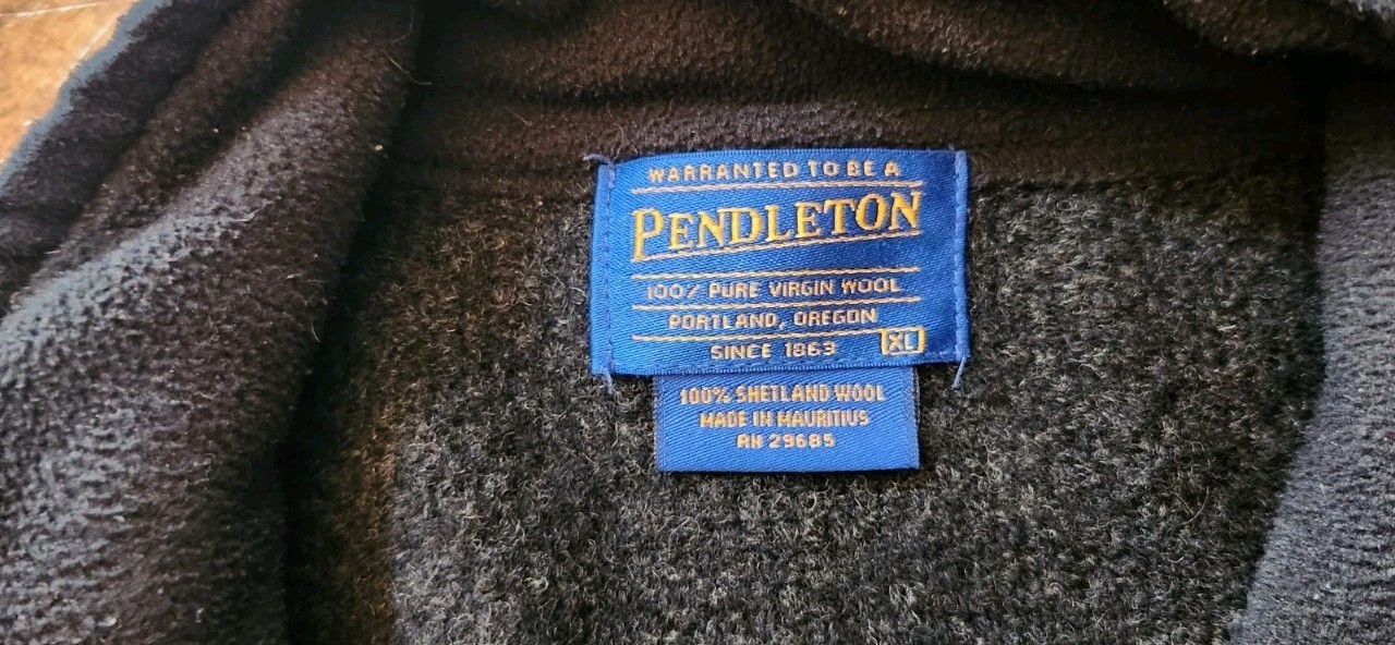 Pendleton 100% Shetland Wool Washable Full Zip Sw… - image 2