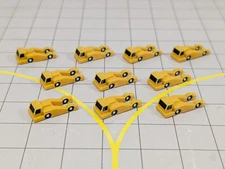 AIRCRAFT PUSHBACK TUGS (10x Yellow) Airport GSE White Vehicle Model 1:400 Scale