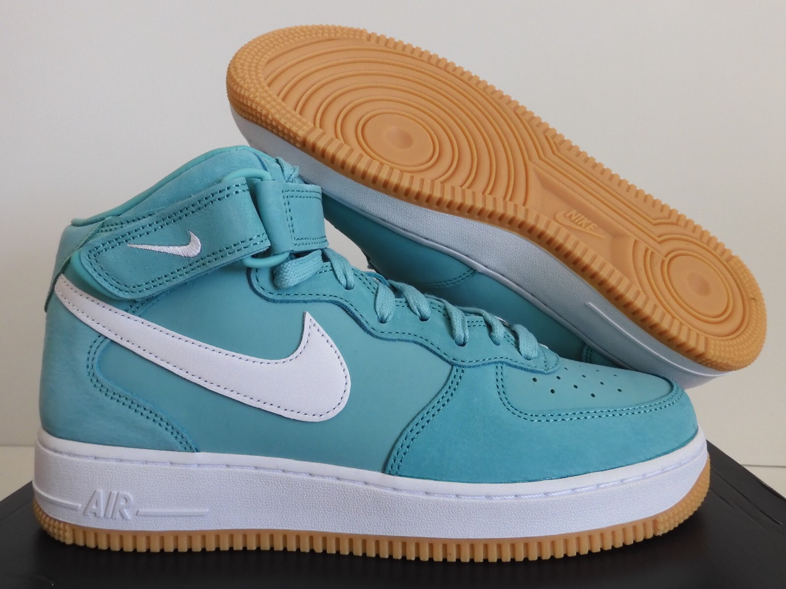 teal green air force ones