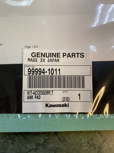 2018-2025 Kawasaki Z650 RS Z900 RS Café Fuel Gas Tank Pad OEM 99994-1011 - Picture 4 of 4