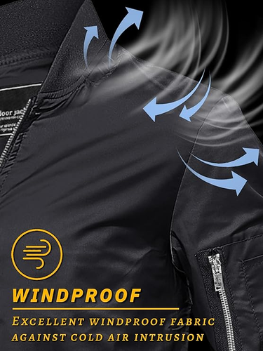 Men's Lightweight Bomber Jacket Spring-Fall Casual Windbreaker Zip-Up Pocket - Picture 9 of 12