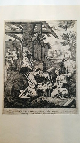 Radierung Geburt Christi Michael Philipp der Jüngere nach Simon Vouet - Bild 2 von 7